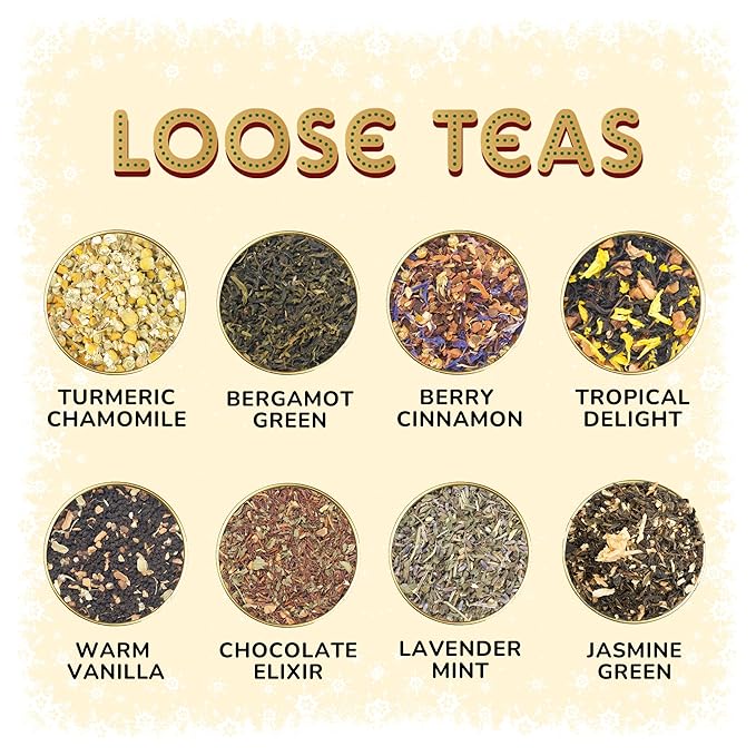 BREWIX, Herbal & Tea Gift Calendar, Advent Calendar 2024 Loose Leaf Teas | Limited Edition I 24 Unique Flavors | Best for Birthdays, Anniversaries & Holidays | Christmas Advent Calendar 2024 for Adults, Advent Calendar 2024 Adult Women and Men