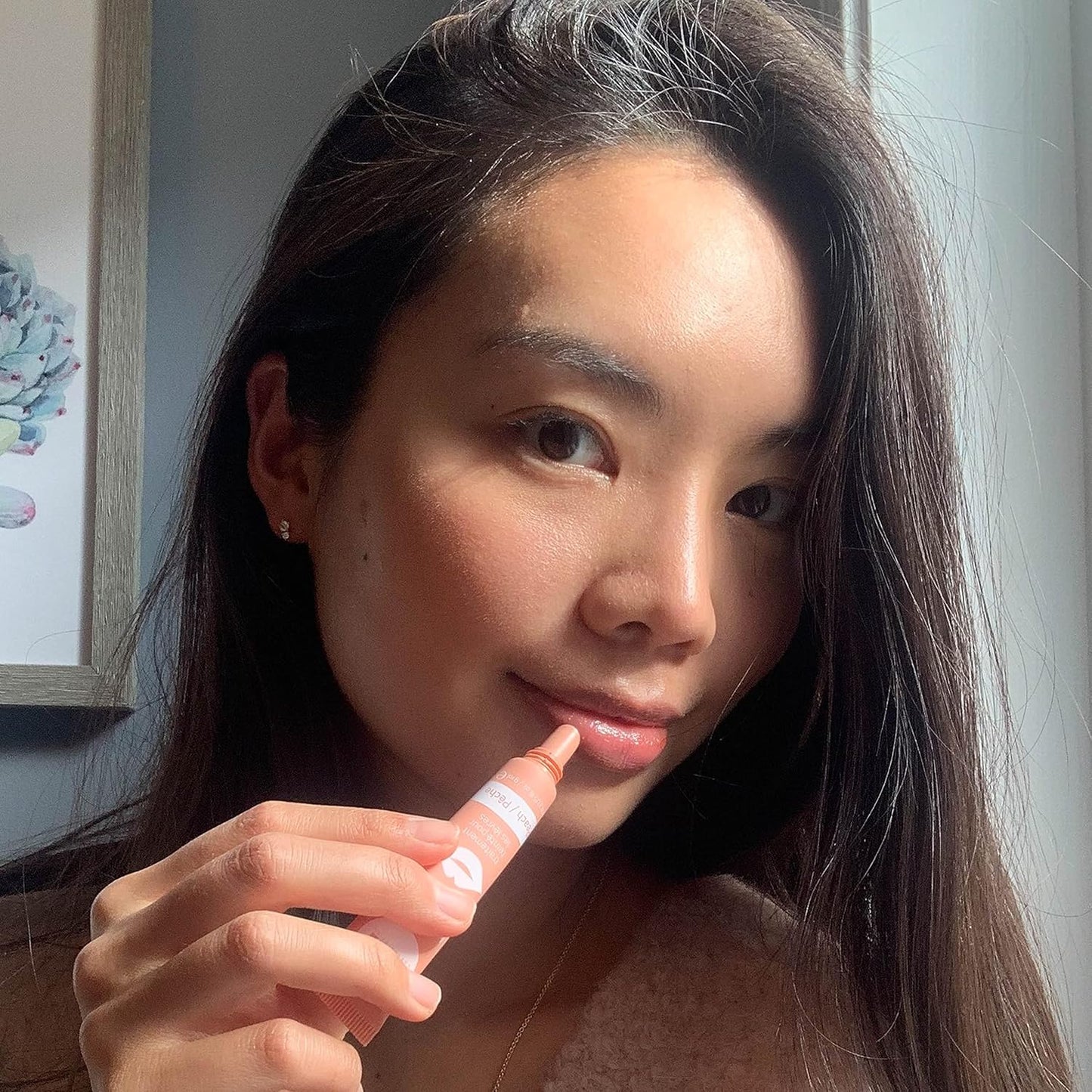 INDEED LABS Hydraluron + Tinted Lip Treatment, Hydrating Anti-Aging Lip Balm Treatment for Smooth Lips with Natural, Subtle Color, 9ml (Peach)