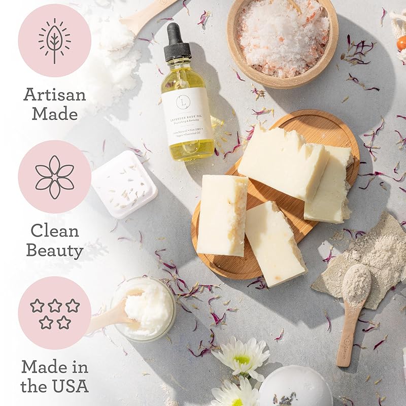 Lizush Luxury Spa Gifts for Women - 15 Piece Lavender Gifts for Her, Gift Baskets for Women, Body Care Set for Mom, Birthday Box, Self Care Spa Kit For Wife - Handmade in the USA