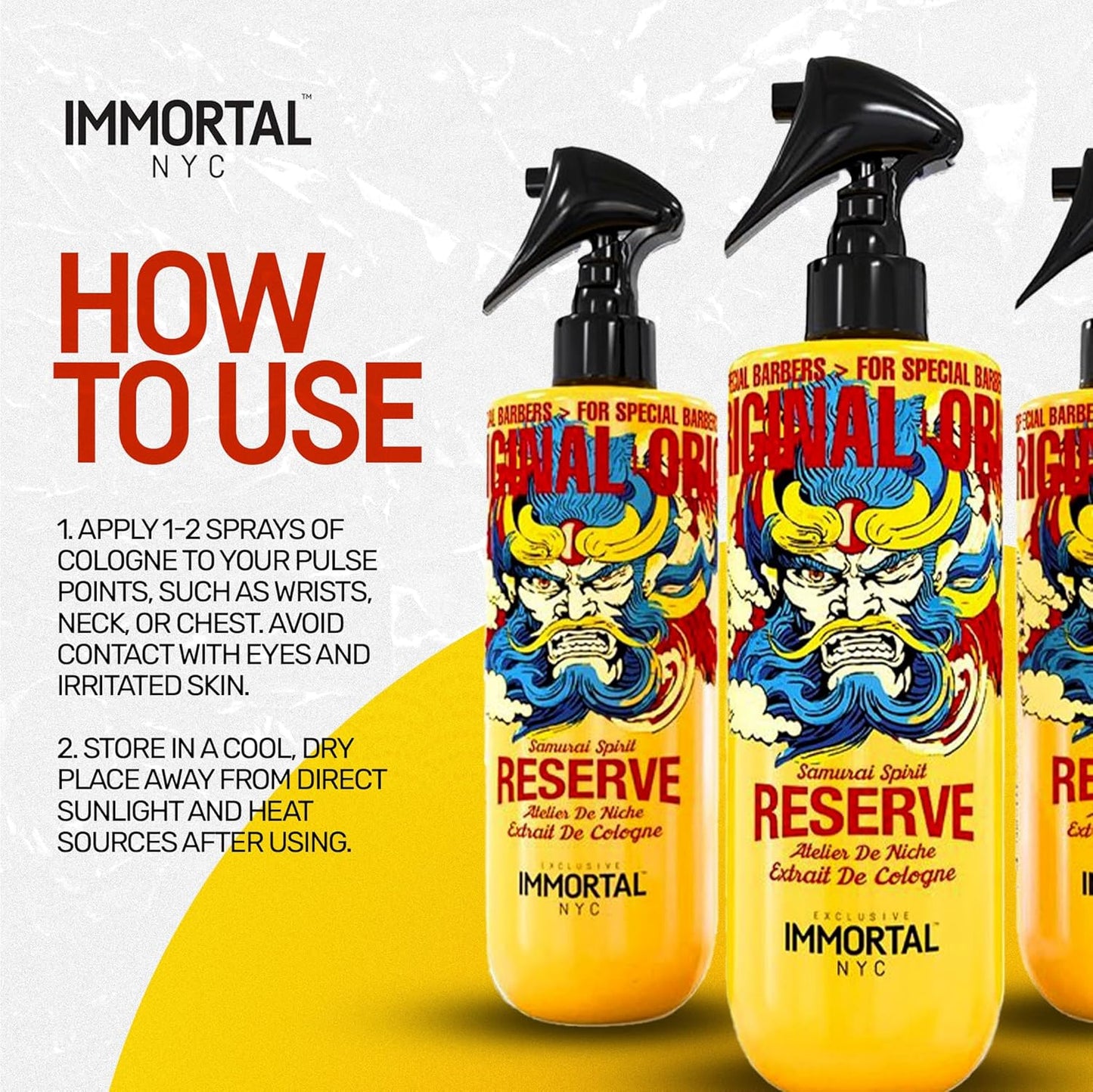 Immortal NYC Reserve Samurai Spirit, After Shave For Men Body/Face 17oz- Moisturizing & Refreshing- Spicy Floral Scent, Men's Cologne