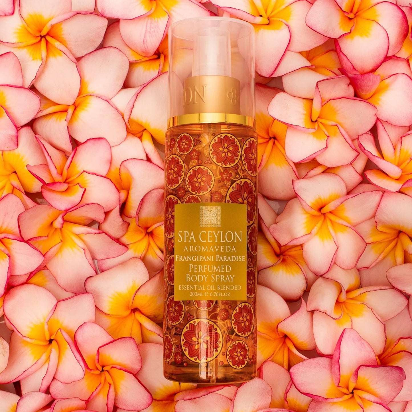 SPA CEYLON Frangipani Paradise Body Spray | Tropical Floral Fragrance Mist with Frangipani & Jasmine | Inviting Women's Perfume