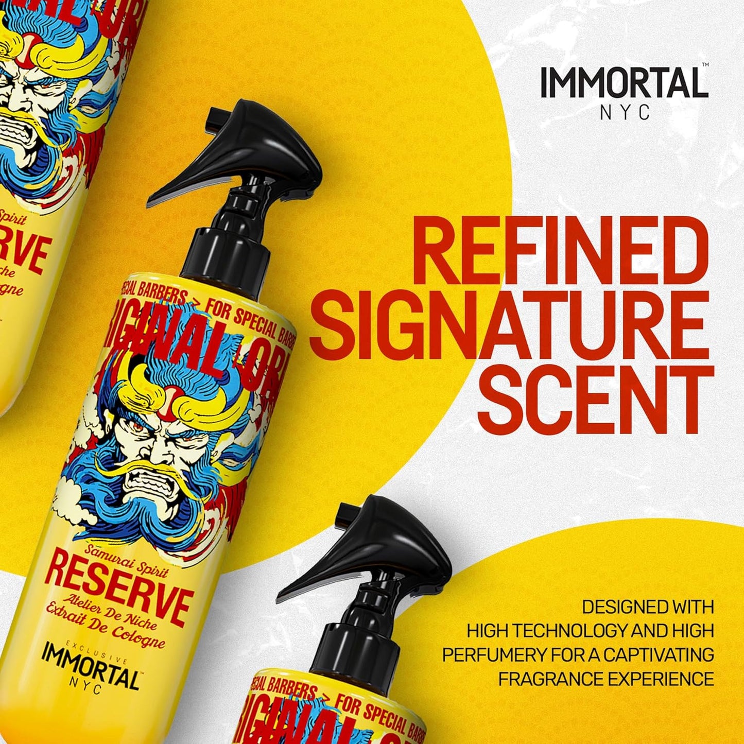 Immortal NYC Reserve Samurai Spirit, After Shave For Men Body/Face 17oz- Moisturizing & Refreshing- Spicy Floral Scent, Men's Cologne