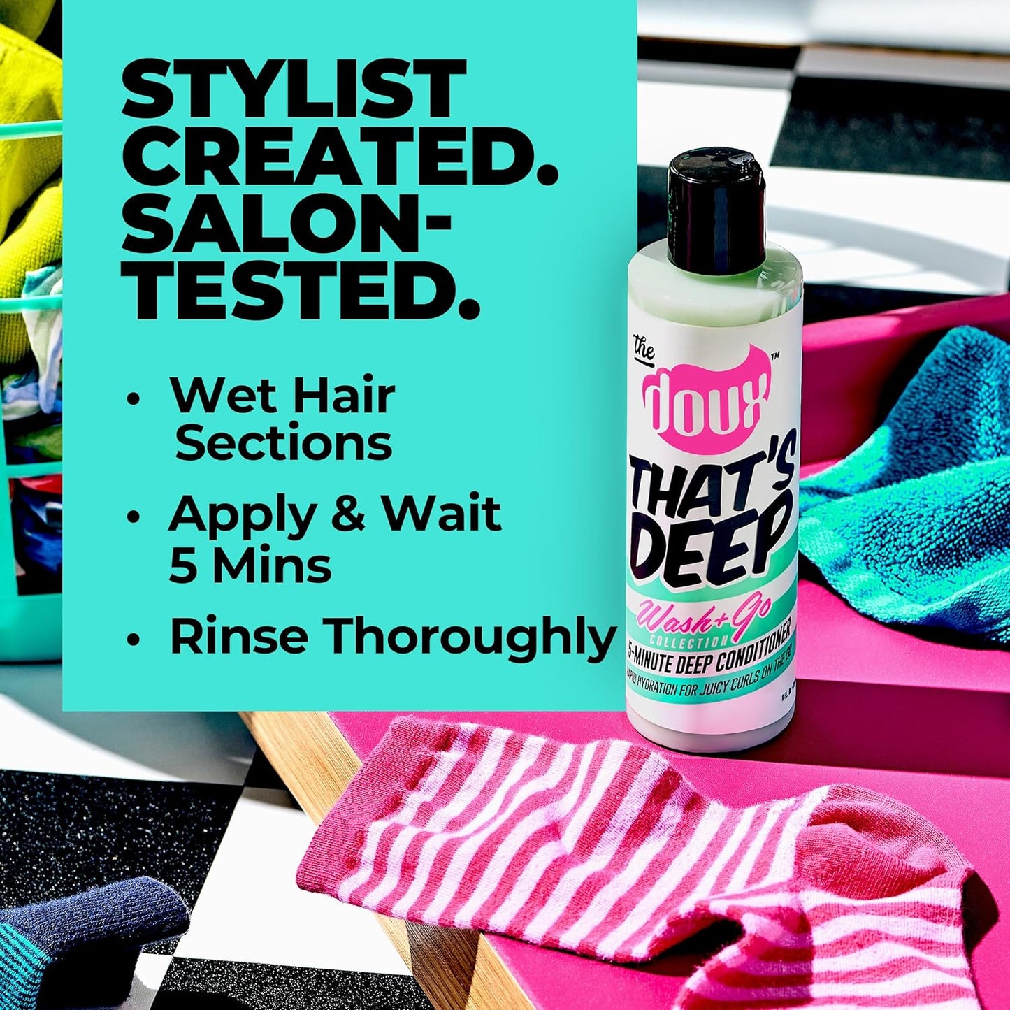 The Doux THAT’S DEEP 5-Minute Deep Conditioner for Women – Hair Treatment & Deep Conditioning Hair Mask with Tea Tree – Conditioner for Dry Hair, Frizz, & Damage Repair – Hair Moisturizer