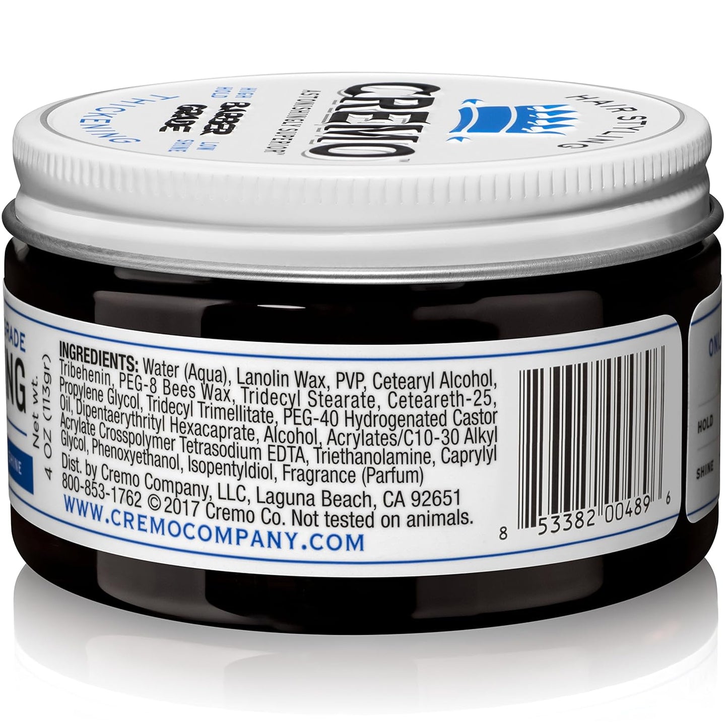 Cremo Premium Barber Grade Hair Styling Thickening Paste, High Hold, Low Shine, 4 Oz & Rich-Lathering Italian Bergamot Body Wash for Men, Notes of Italian Bergamot, Neroli Blossom