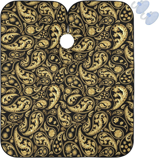 visesunny Professional Barber Cape Polyester Hair Cutting Clippings Catcher Grooming Cape Apron for Shaving Trimming For Men