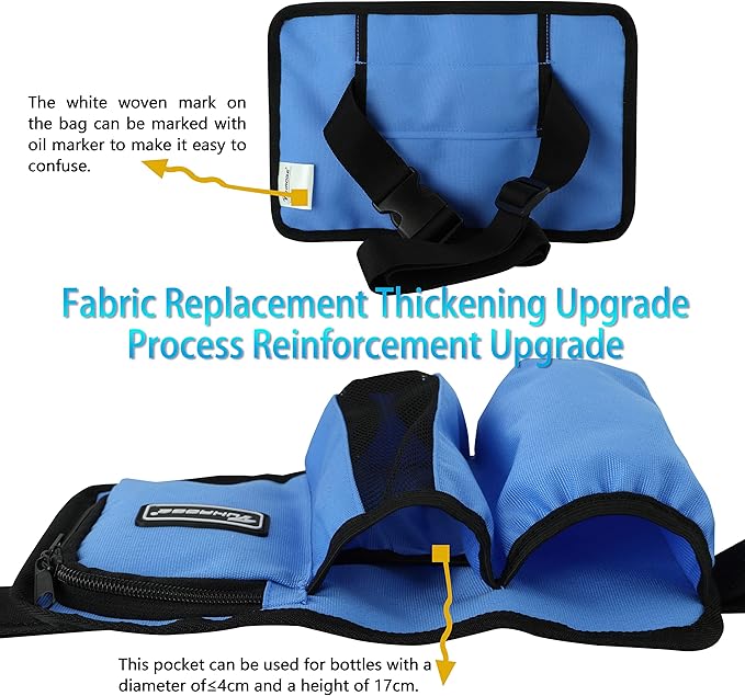 3KD9D Blue Massage Oil Bottle Bag - Lotion Holster for Therapist