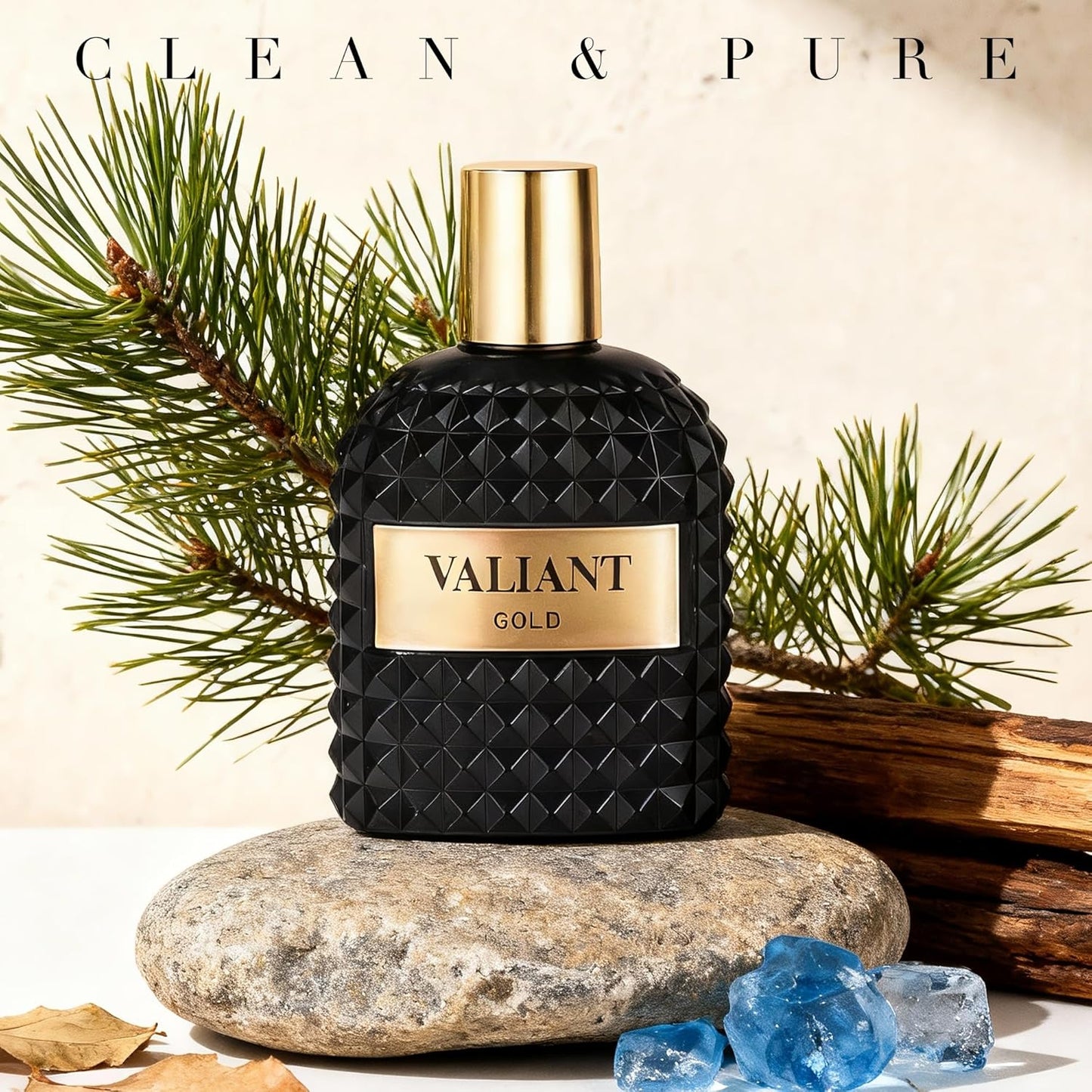 Valiant Gold Men's Cologne–Vanilla & Woody Scent Perfume for Men 3.4 Fl Oz Long Lasting Luxury Fragrance For All Occasions