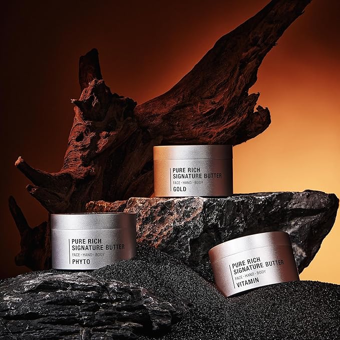 Moisturizing Body Butter – Rich Body Cream with Shea Butter, Ceramides, Collagen & Vitamin B5 to Repair & Soften Dry, Cracked Skin (Gold, 7.0 fl oz)