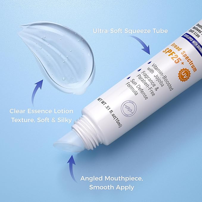 2PCS, Medicated Lip Balm w/Organic & 100% Natural Ingredients, Squeeze Tube Lip Butter SPF 25+ Long-Lasting Moisturizing Overnight Lip Mask Gentle Exfoliation Extreme Dry Lips Treatment