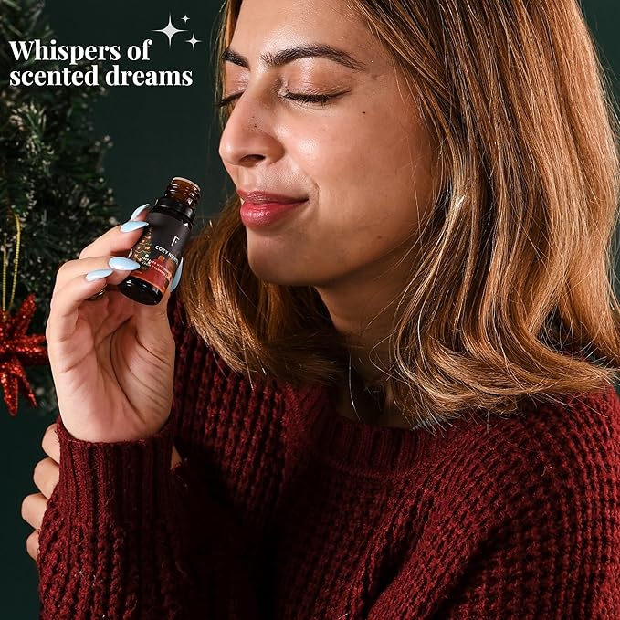 Folkulture Christmas Fragrance Oil, Pack of 3 Christmas Essential Oils Set Scented for Diffusers for Home, Christmas Gifts or Mom's Gift - White Woods Cashmere Lavender - (Winter Wonderland)