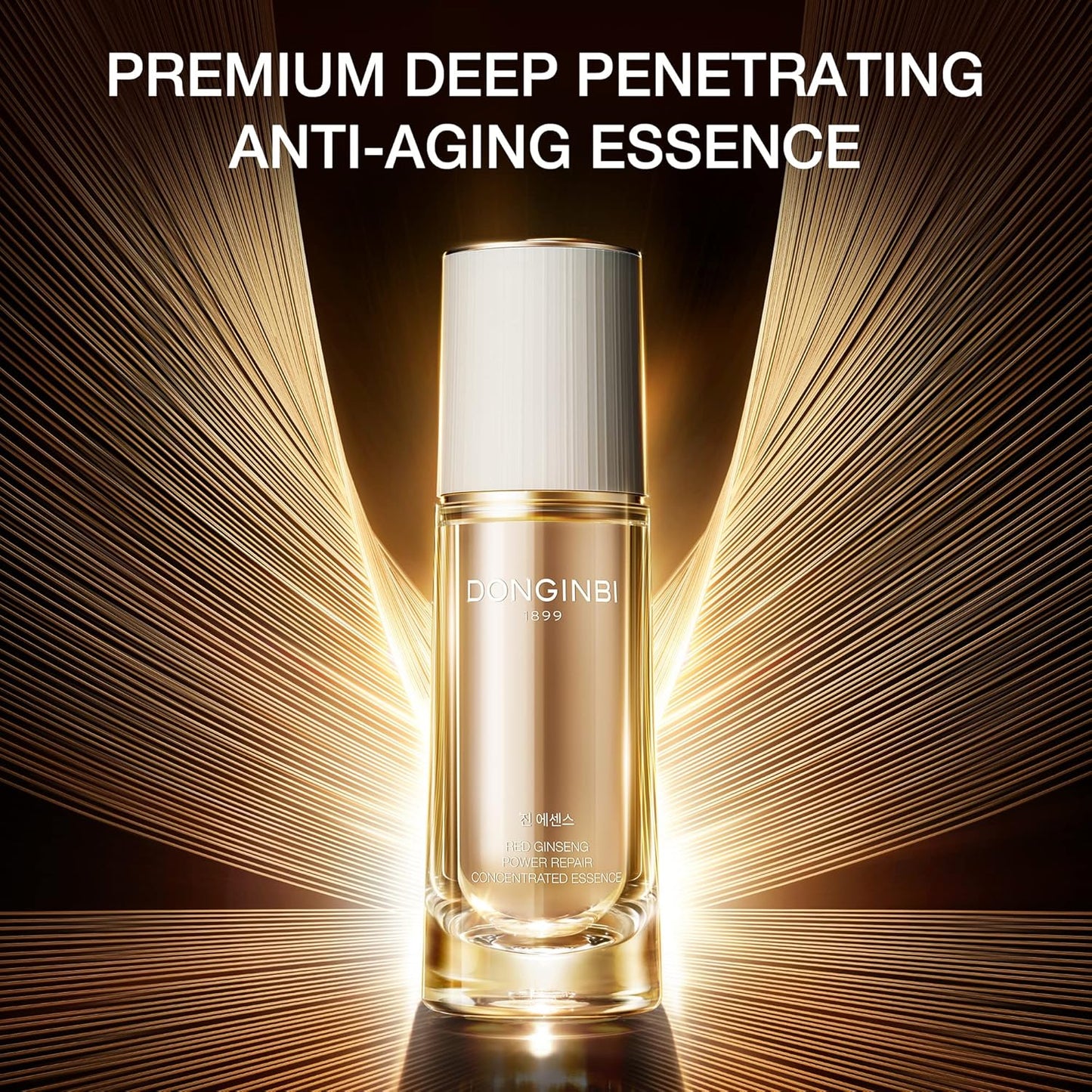 Donginbi Red Ginseng Power Repair Concentrated Essence(1.69 floz) Set - Korean Red Ginseng Essence with Collagen, Hydrating Toner, Firming Face Oil, Korean Skin Care Gifts for Women, Travel Kit