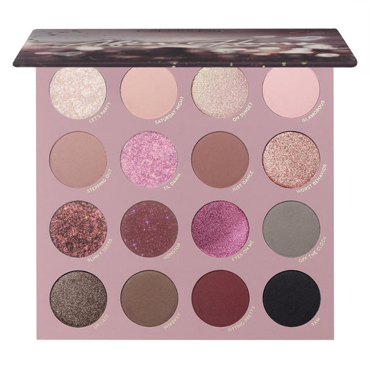 ColourPop After Hours Eyeshadow Palette - Smokey Mauve Makeup Palette with Metallic, Matte, Glitter & Matte Sparkle Finishes - Buildable, Blendable & High-Pigment Formula (0.65 oz)