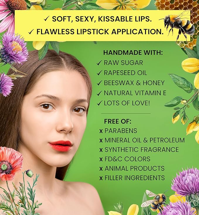 Lipalene HoneyLuxe - 100% Natural Lip & Cuticle Scrub (2 oz, Creamsicle Orange)