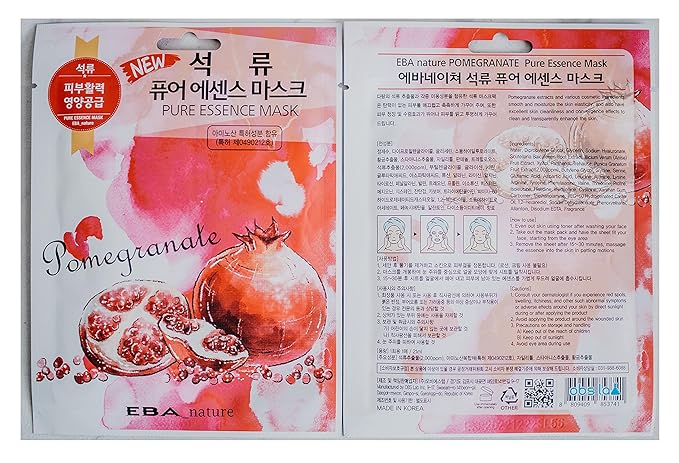 Eba nature} 44 Pcs Combo-Pack, Premium Korean Pure Essence Facial Mask Sheet (11 Types x 4 pcs), hydrating. moisturizing