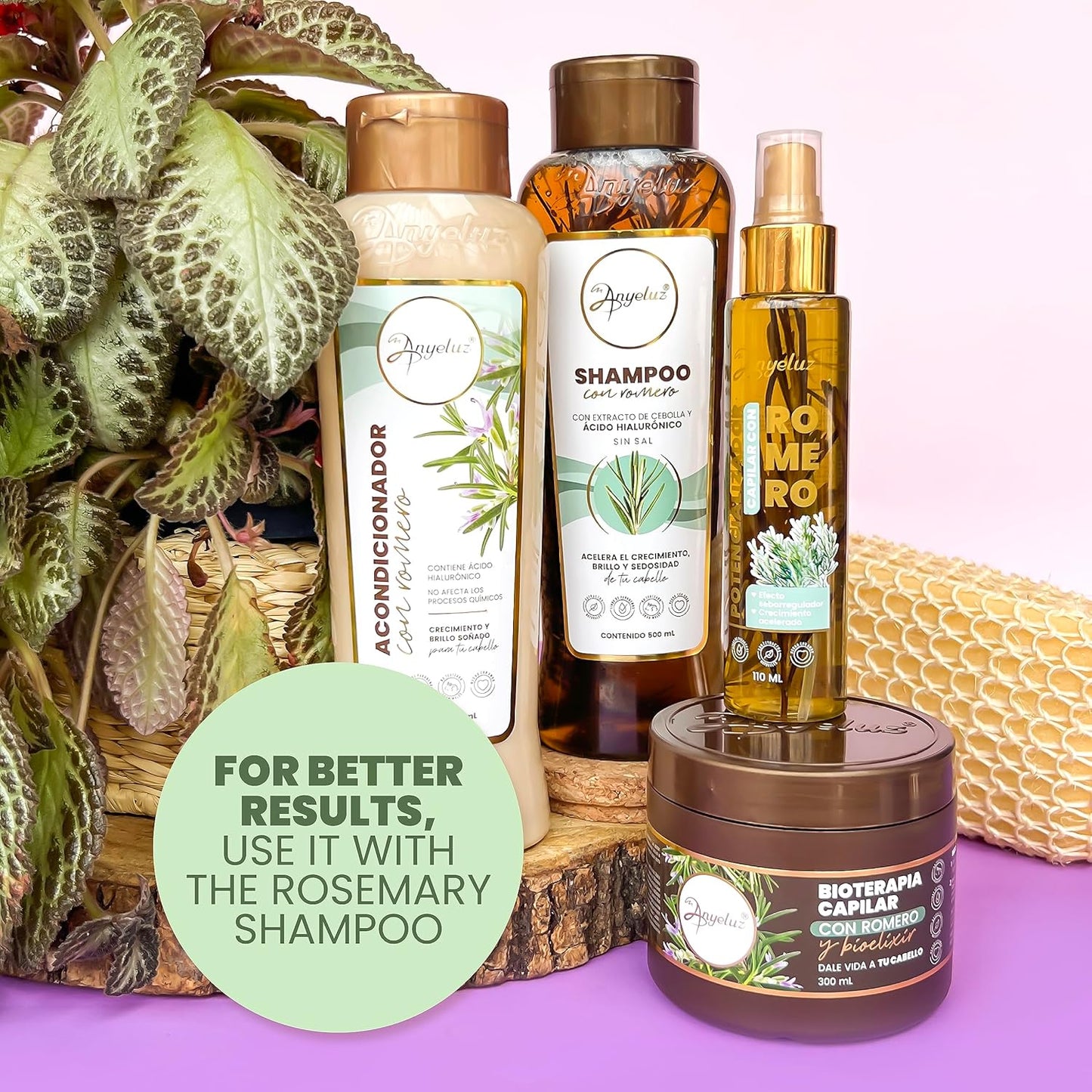 Anyeluz Hair Mask – Rosemary and Avocado Extracts, Intensive Hydration and Strengthening, Damage Repair Boost