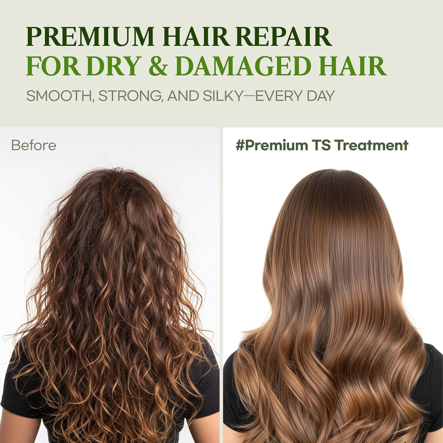 TS Premium TS Treatment | Korean Hair Care with Argan Oil & Shea Butter | Repairs Damaged, Weak Hair | Soothes Scalp Discomfort with Natural Plant Extracts (16.9 Fl Oz)