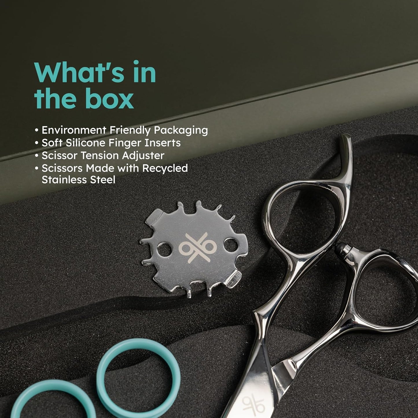 6.3" Professional Hair Scissors – Barber Shears Made with Premium VG10 Steel, Special Blade Angle, Ideal for Straight Cutting and Slide Cutting, Lightweight, Razor-Sharp, Ergonomic Handle | K9 Shears