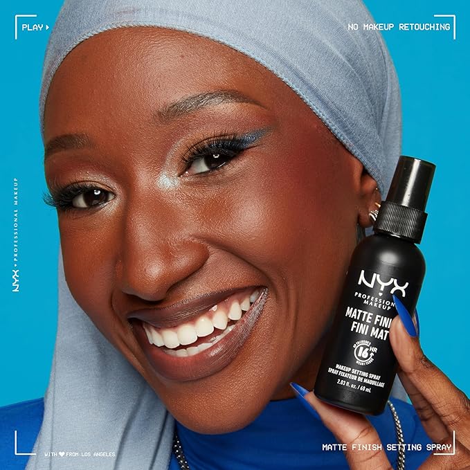 NYX PROFESSIONAL MAKEUP Makeup Setting Spray - Matte Finish, Long-Lasting Face Mist for up to 16HR Wear, Vegan Formula
