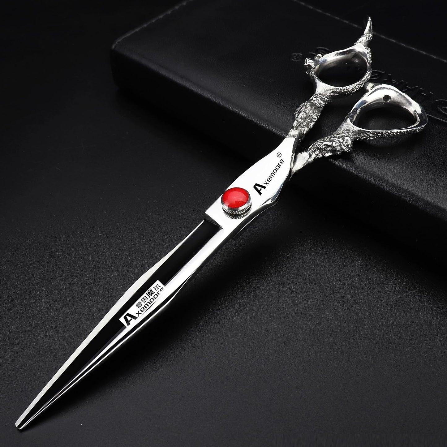 7/7.5/8/9 inch scissors silver professional hairdresser hair cut and trim diluted sharp 440C steel (8 inch flat shear)
