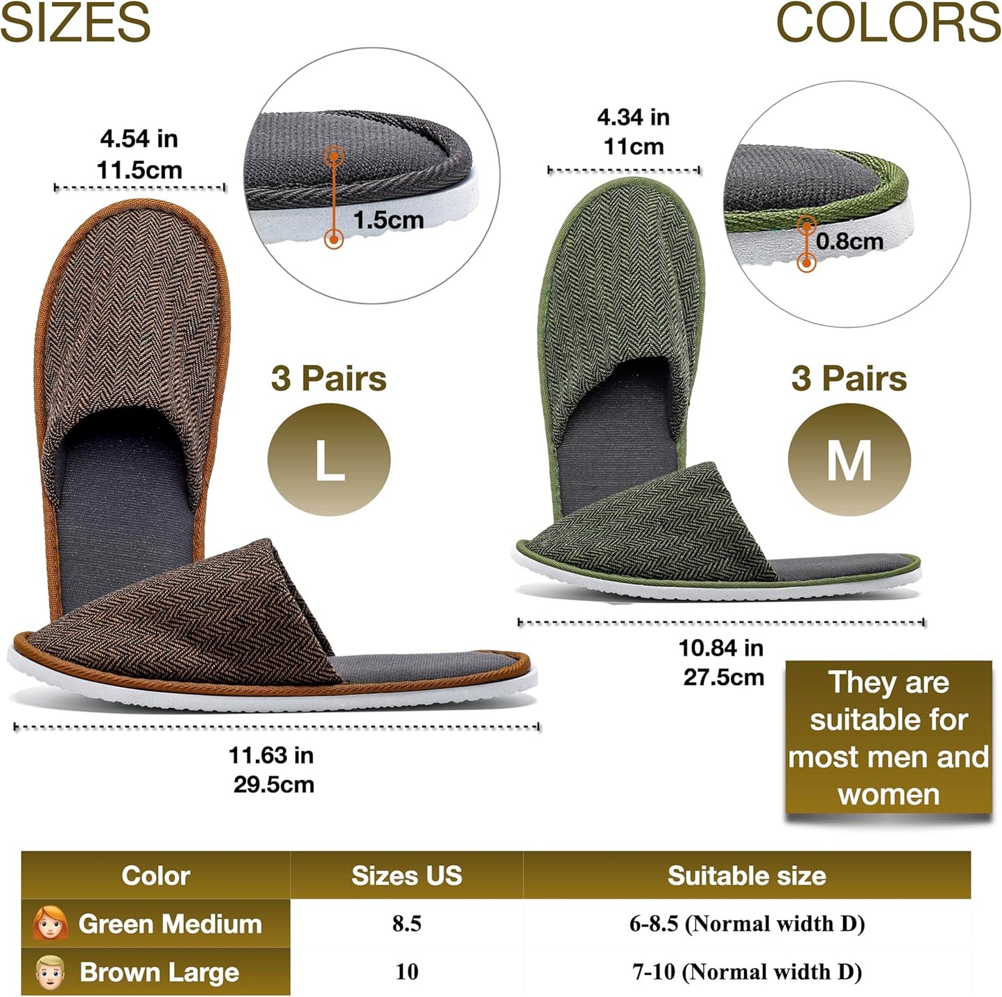 6-10 Pairs Spa Slippers, Non Slip Disposable Slippers For Guest, Washable Reusable, Which Can Be Used As Women Men, House, Indoor, Bathroom, Bedroom, Hotel, Bride Slippers