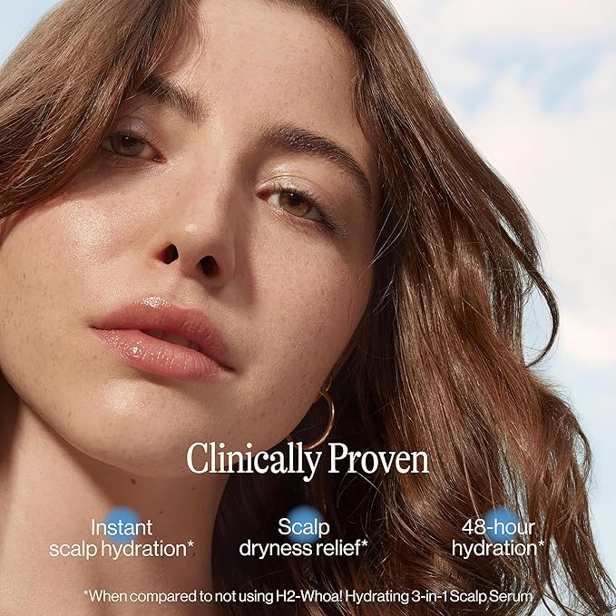 Eva NYC H2-Whoa Hydrating 3-in-1 Scalp Serum, Infused with Hyaluronic Acid and Glycolic Acid, 2.0 fl oz