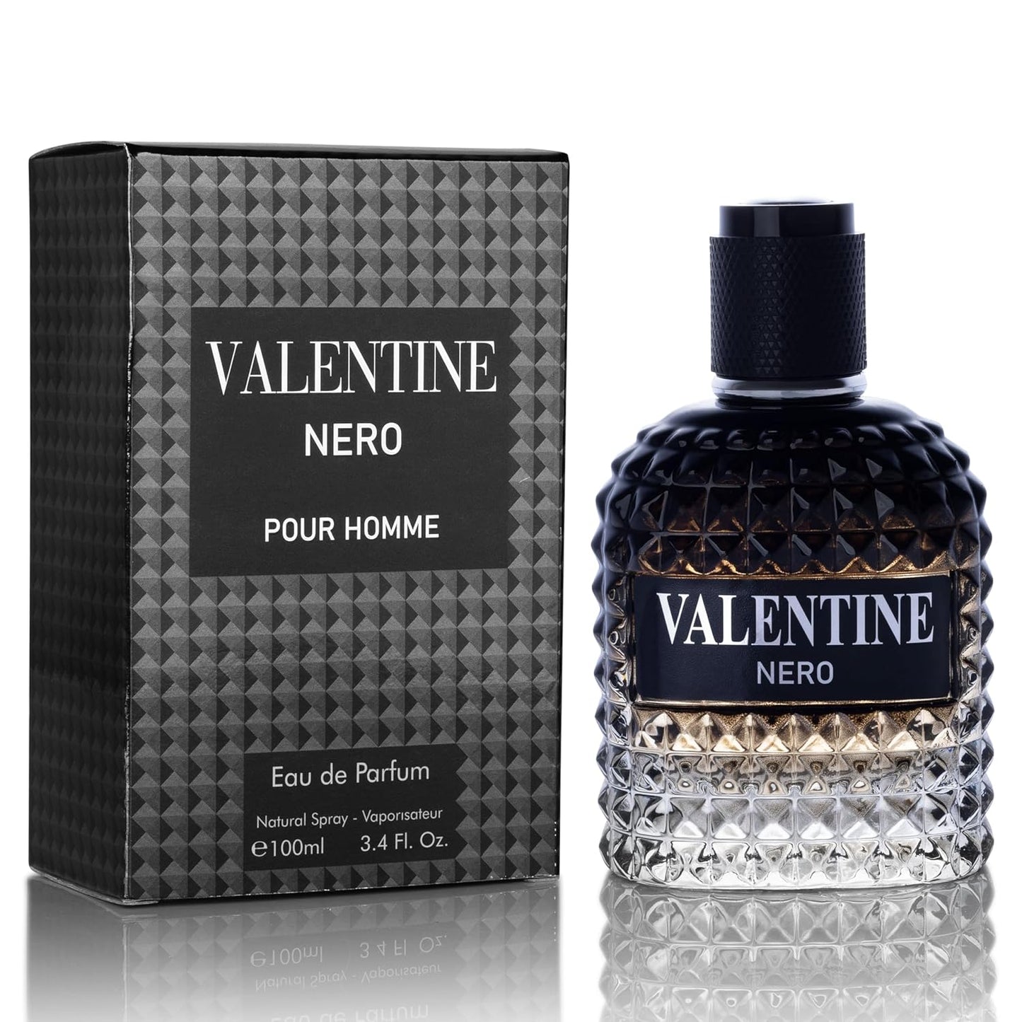 URBAN COLLECTION Valentine Nero for Men - Woody Aromatic Fragrance with Floral and Mineral Notes - Masculine Scent - 100ml