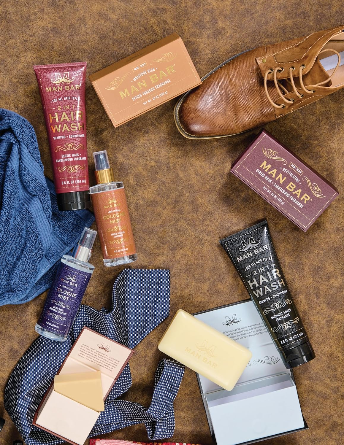 San Francisco Soap Company MAN BAR Cologne Mist Spiced Tobacco - Long Lasting - Created with the Man in Mind - 6 fl oz