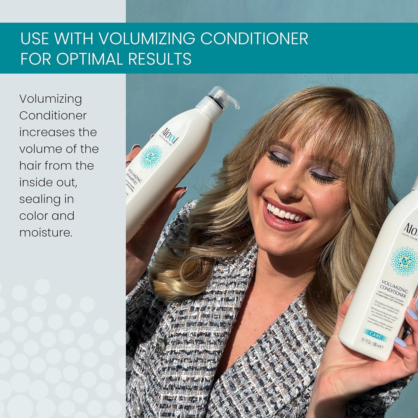 ALOXXI Volumizing Shampoo for Fine or Thin Color-Treated Hair with Apple Stem Cell Technology Olive & Grapeseed Oils, 10.1 Fl Oz