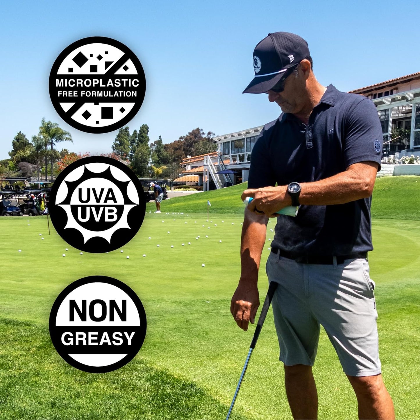 Surface Sunscreen Spray SPF 50 for Body, Natural Formula, Lightweight and Reef Friendly, Broad Spectrum UVA UVB Protection, Water Resistant Sun Care for Outdoor Use, Fragrance Free, 6oz