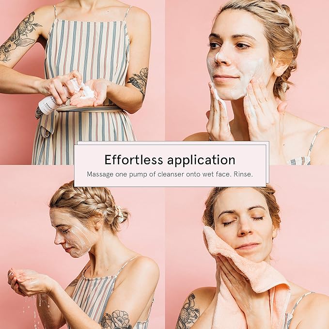 grace & stella Award Winning Foaming Facial Cleanser (60ml) - Sensitive Skin Face Wash - Vegan Foaming Cleanser - Limpiador - Hydrating - Face Wash Sensitive Skin - For Dry Skin