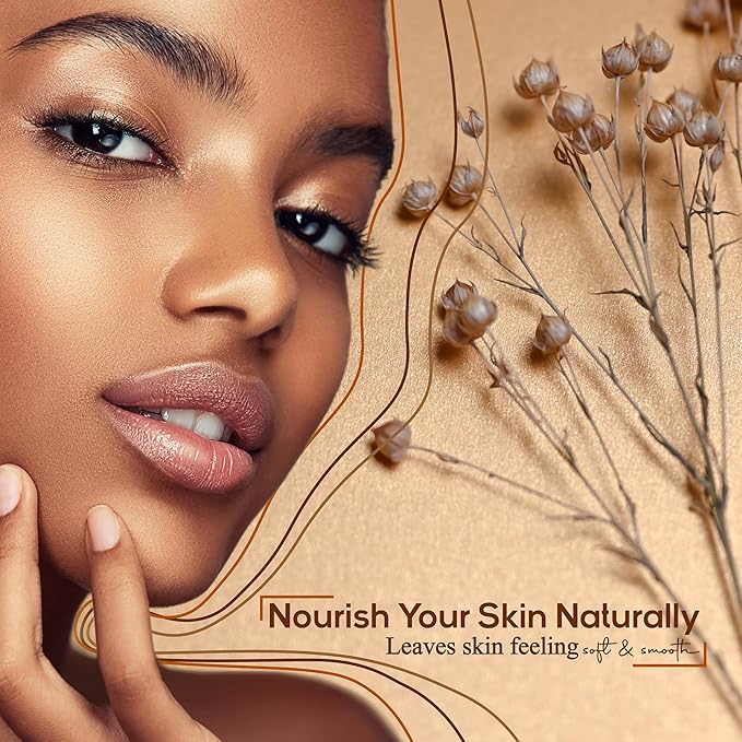 Flaxseed Oil 8 fl. oz. Unrefined Cold Pressed 100% Pure Natural Carrier For Skin, Face, Body Moisturizer, and Hair Growth.