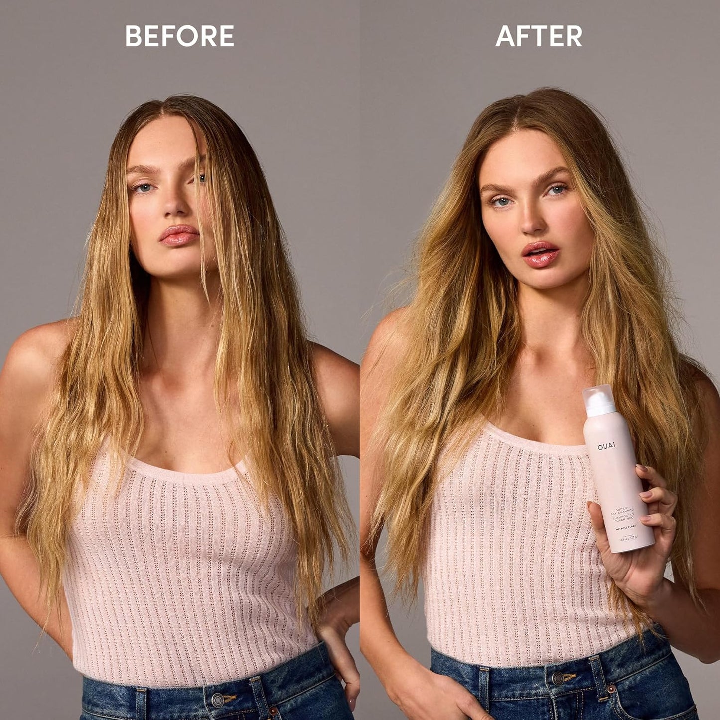 OUAI Super Dry Shampoo - Volumizing Dry Shampoo - Absorbs Oil, Dirt & Sweat - Blends Seamlessly into Hair with Zero Residue & Enriched with a Long-Lasting Scent - Melrose Place (4.5 oz)