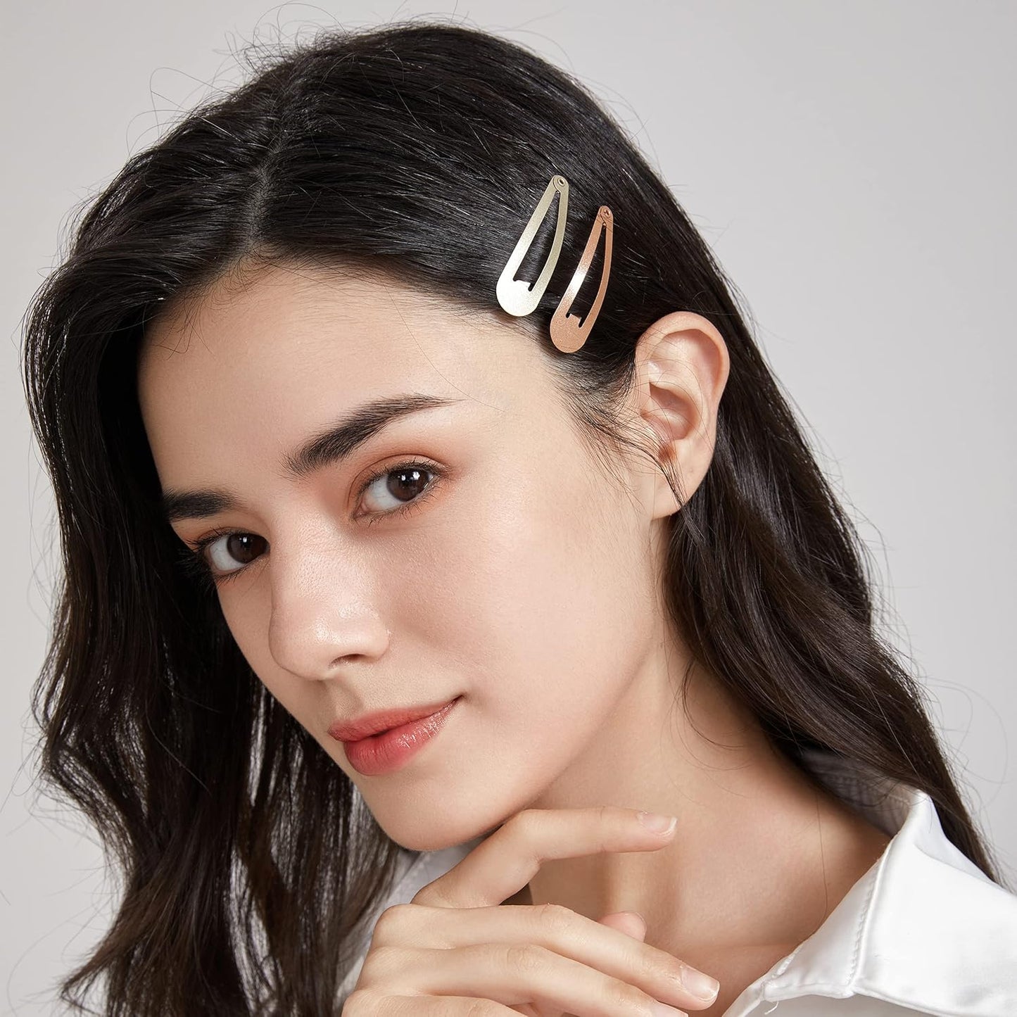 Dofash Hair Clip Set, 102 Counts Set Braided Hair Clips For Women (Bobby Pins 60pcs + Hyper Elastics Ties 30pcs + Snap Hair Clips 12PCS - Blonde)