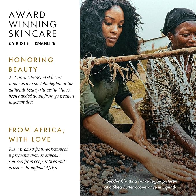 4-Piece Bodycare Set, Clear Makeup Bag, Tsa Approved Toiletry Bag, Butter Cream Body Wash, Barrier Repair Cloud Cream, African Beauty Butter & Kessa Exfoliating Mitt