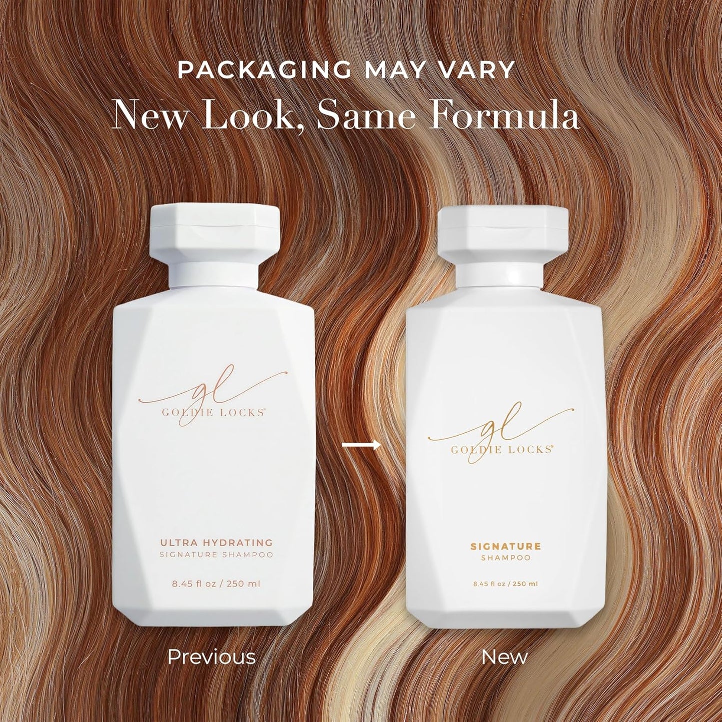 Goldie Locks Ultra Hydrating Shampoo - Sulfate-Free Moisturizing Formula - Maintains Texture and Shine - Safe for Extensions and Color-Treated Hair - Protein-Free - 8.45 fl oz (Packaging May Vary)