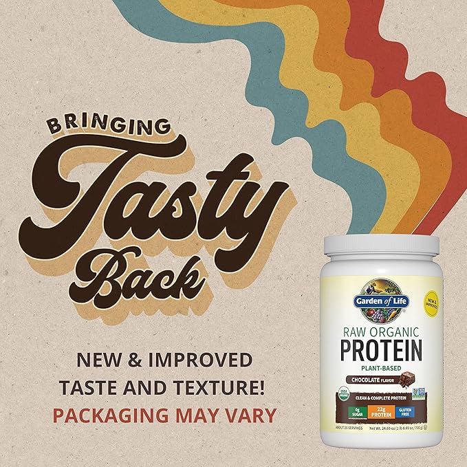 Garden of Life Organic Vegan Chocolate Protein Powder Grass Fed Collagen Peptides Powder – Unflavored Collagen Powder