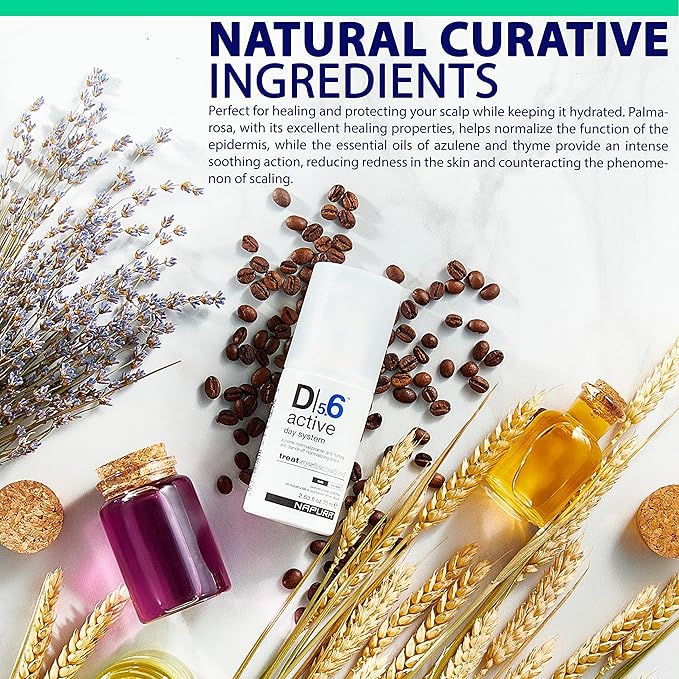 NAPURA D5.6 Anti Dandruff Treatment with Tea Tree Oil, Salicylic Acid and Zinc (2.53 fl oz) - Natural Dry Itchy Scalp Leave In Conditioner Spray for Women and Men