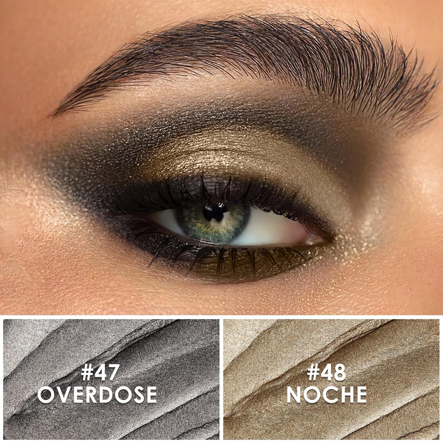 FOCALLURE 2 Pcs Cream Eyeshadow Stick,Brightener Eyeshadow Pencil Crayon,Highlighter Eye Shadow Stick Sets with Crease-proof Formula,Long Lasting Waterproof Eye Shadow Make Up,Polar Dust Storm