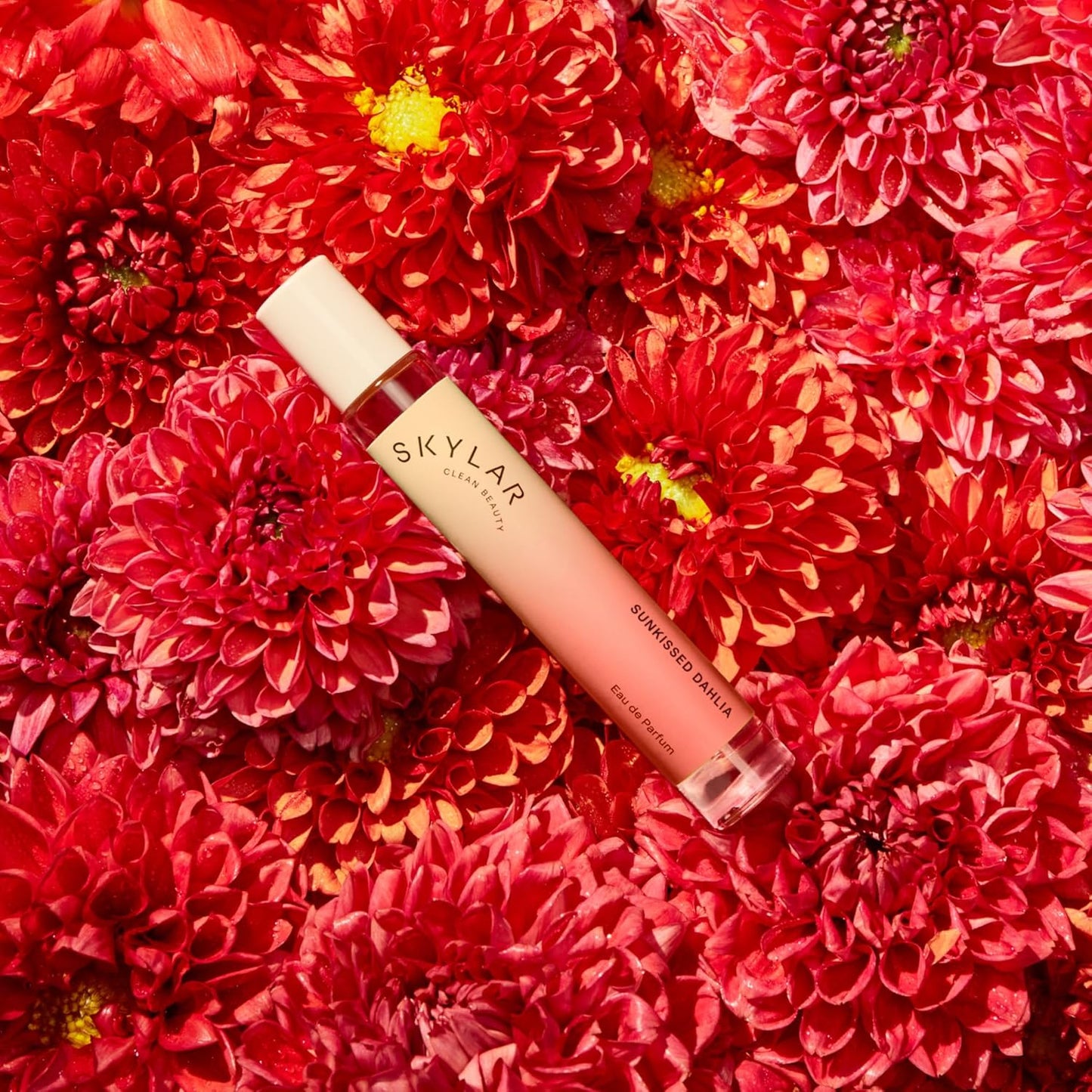 Skylar Sunkissed Dahlia Eau de Parfum - Hypoallergenic & Clean Perfume for Women & Men, Vegan & Safe for Sensitive Skin - Floral Perfume with Notes of Dahlia, Apple & Amber - 10mL /0.33 Fl oz