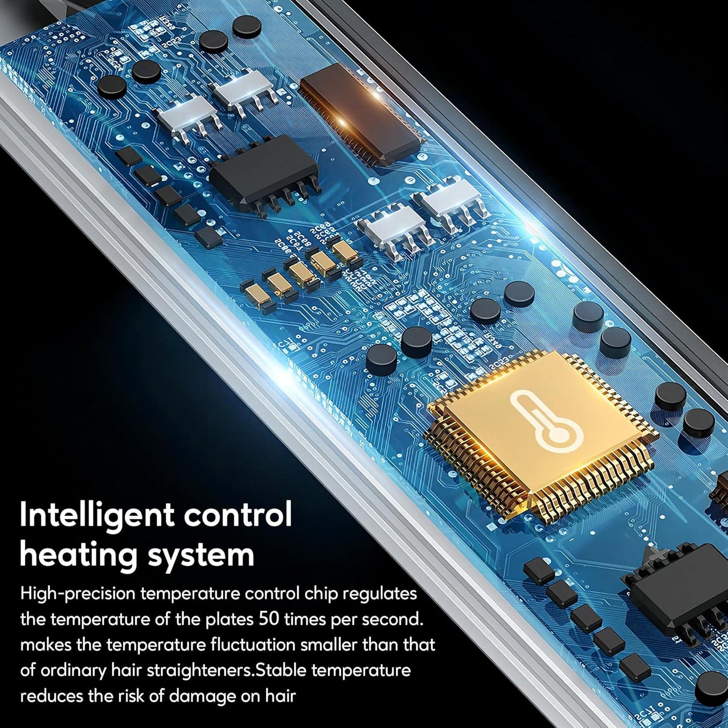 Terviiix Titanium Flat Iron Hair Straightener - ARC Non-Snagging for Smooth, One-Swipe Results, Salon-Grade Wide 1-3/4 Inch Straightening Iron Saves Time on Thick, Curly, Black & Natural Hair, Pink