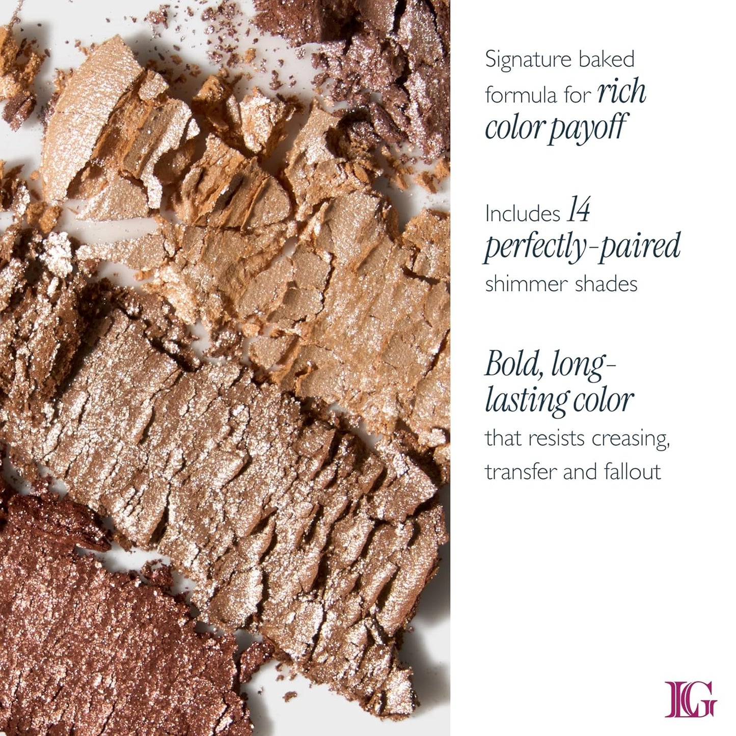 LAURA GELLER NEW YORK The Delectables Soho Shimmers Eyeshadow Palette - Includes 14 Shimmer-Finish Baked Eyeshadows in Stunning Neutral Shades - Long-Lasting High-Shine Eyeshadows for Everyday