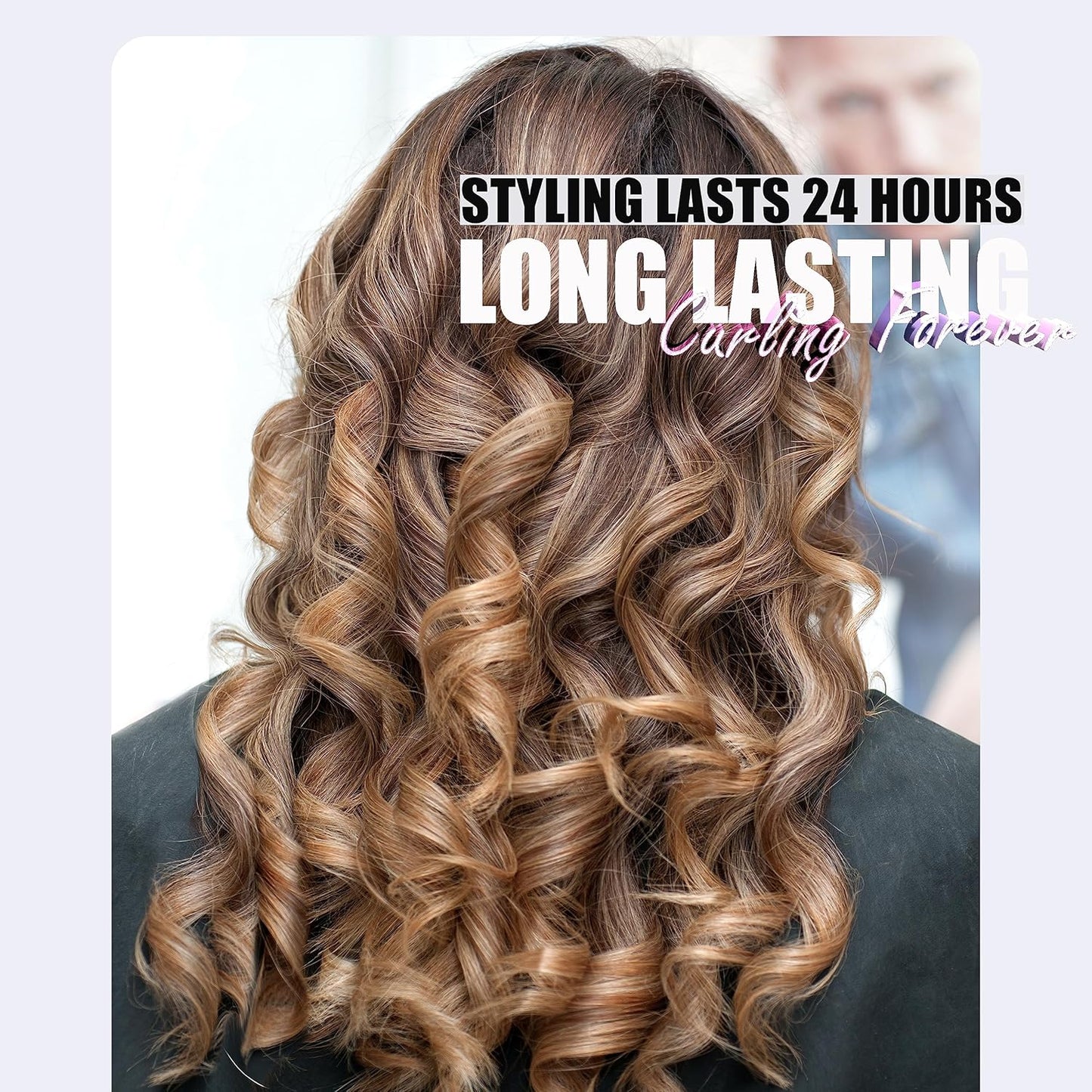 FARERY Long Barrel Curling Iron 1 Inch, Ceramic Curling Iron for Thin Hair, Infused Argan Oil & Keratin, Long Lasting Styling, 11 Adjustable Temp, Include Clips & Silicone Pad