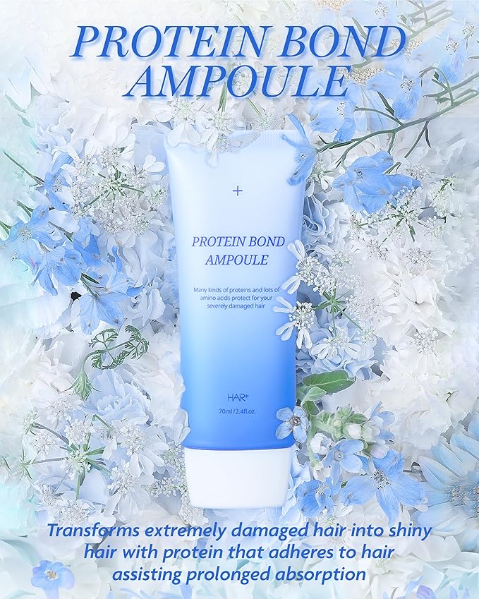 HAIR PLUS Velvet Protein Bond Nutri Injection Ampoule | Leave in Conditioner for Women & Men | For Frizzy and Damaged Hair | Smoothing Serum for Hair | Hair Moisturizer (70ml, 2.37fl oz)