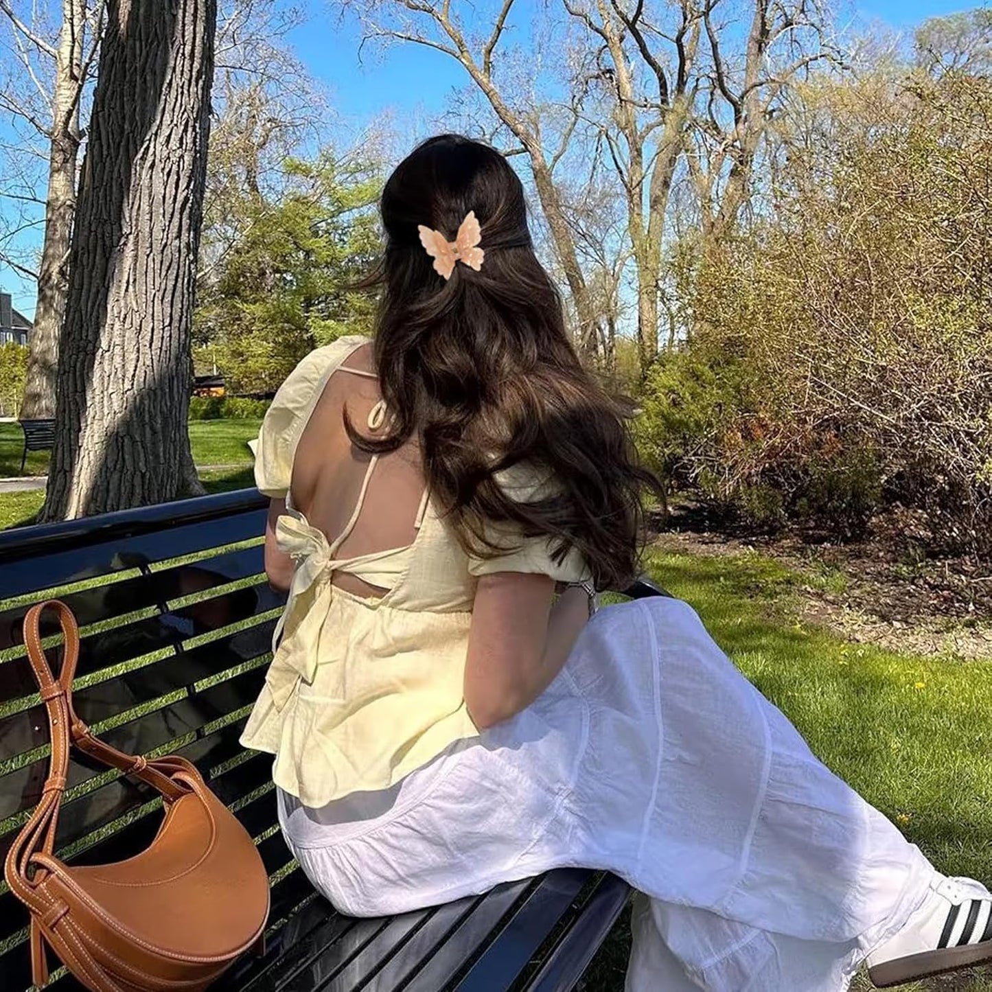 NAISIER Butterfly hair clips Butterfly claw clips for women girl cute Hair Accessories for Girls & Women.(Orange green purple)