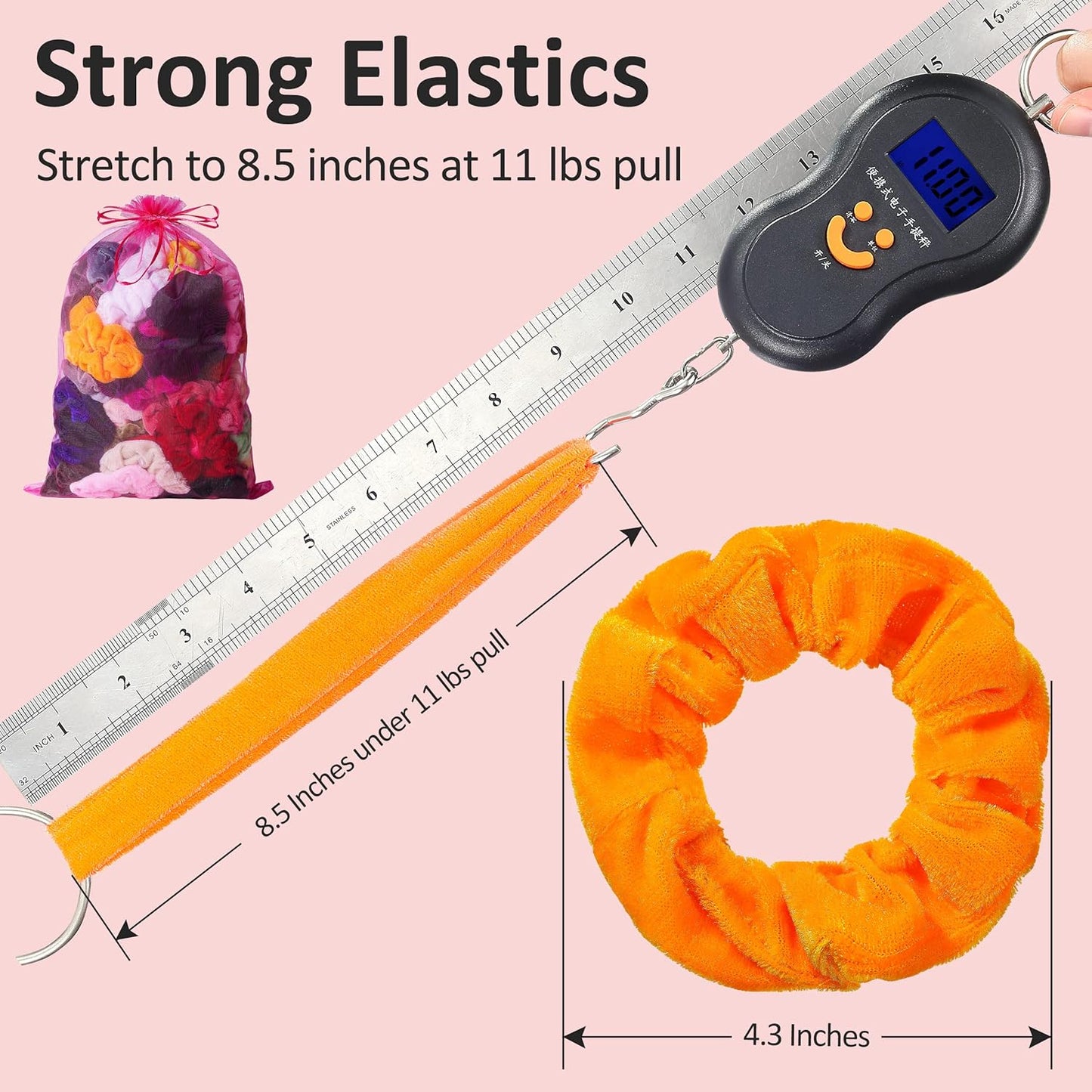 Velvet Hair Scrunchies - 60 Pack for Women, Girls, and Kids - Bulk Scrunchies Hair Ties No Damage Scrunchy Hair Bands Ponytail Holders for Thick, Curly, Thin, Fine Hair