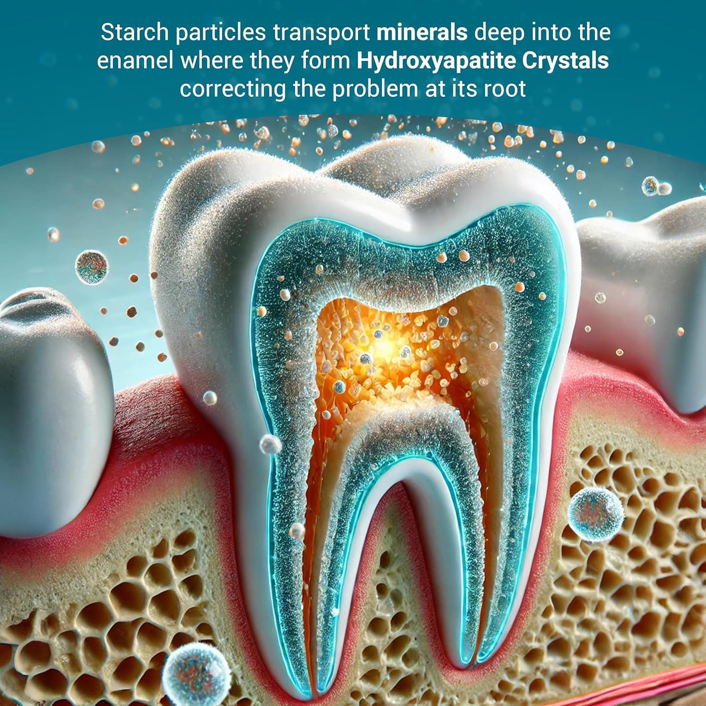 CrystLCare Tooth Sensitivity Treatment for Lasting Relief for Adults & Kids – Sensitive Teeth Dental Strips for Nano Hydroxyapatite Enamel Remineralization & Sensitive Tooth Enamel Repair (14 Count)