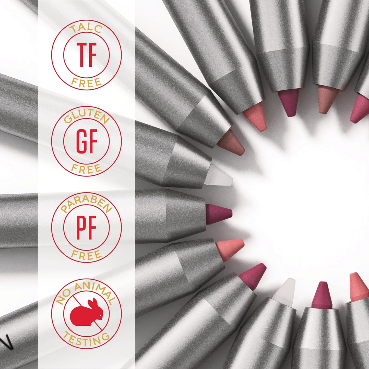 Mirabella - Line and Define Lip Definer, Smoothing & Moisturizing Retractable Lip Pencil with Sharpener, Helps Lipstick Stay Put, Long-Lasting Creamy Formula with Antioxidants Vitamins C & E, Clear