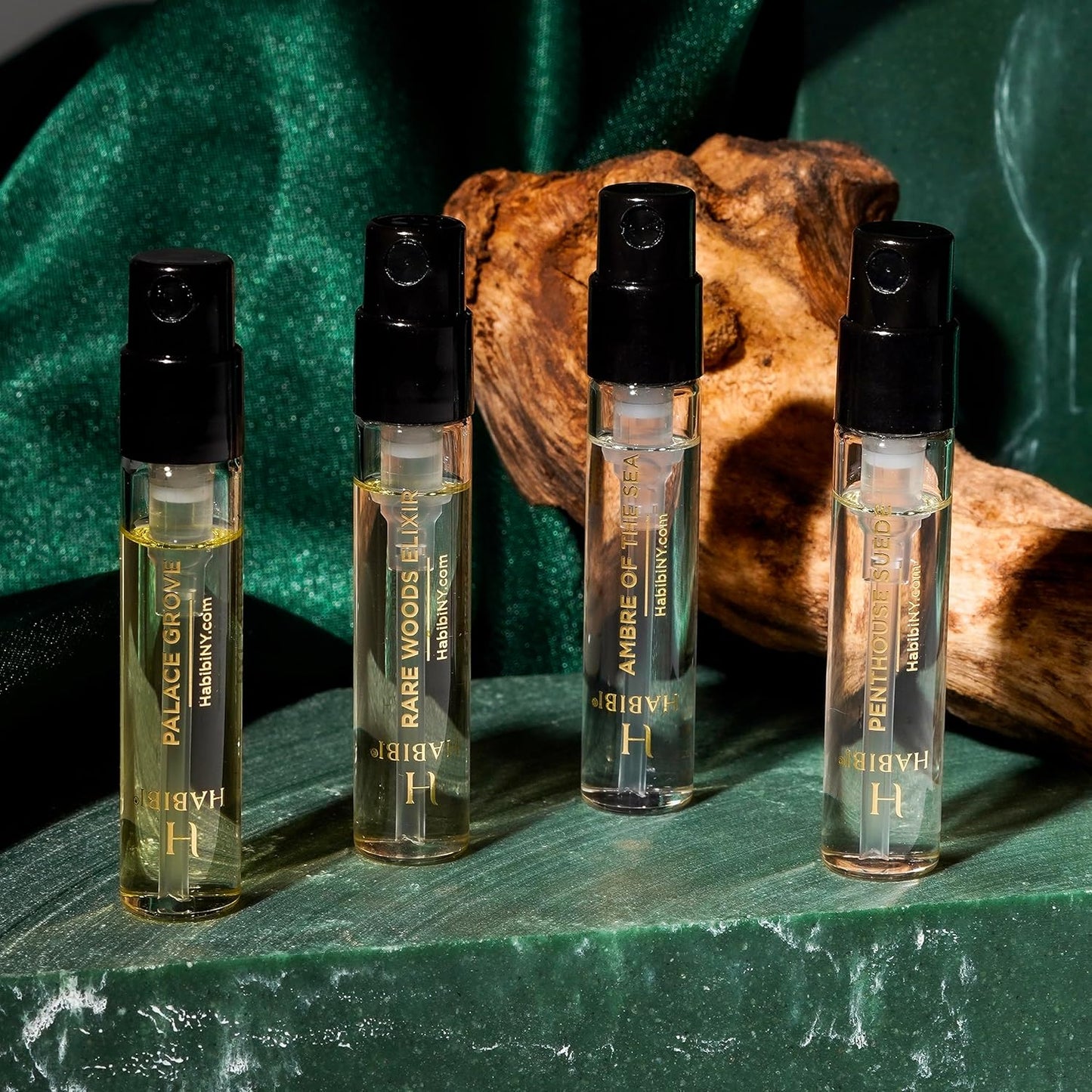 H HABIBI Reserve Oud Collection Discovery Sample Set | Eau De Parfum | Travel Perfume Oud Samples For Women And Men, Cologne Samples for Men,Made In USA