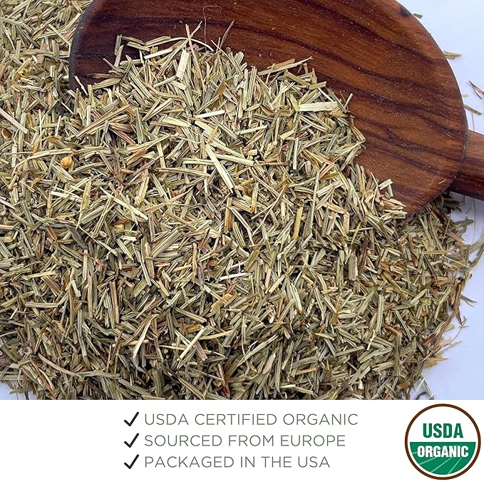 Organic Horsetail Herb 4 oz. (113g), USDA Certified Organic Cola de Caballo Hierba, Horse Tail Plant Tea, Shave Grass Loose Leaf for Hair Growth, Cut & Sifted