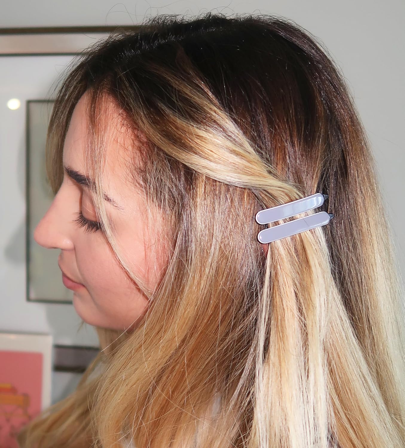 Camila Paris CP3379 French Hair Barrettes Clips for Women, Handmade, Girls Side Slide-in Barrette Clip, Hair Accessories for Women. Strong Hold No Slip Grip Fashion Durable Styling, Made in France